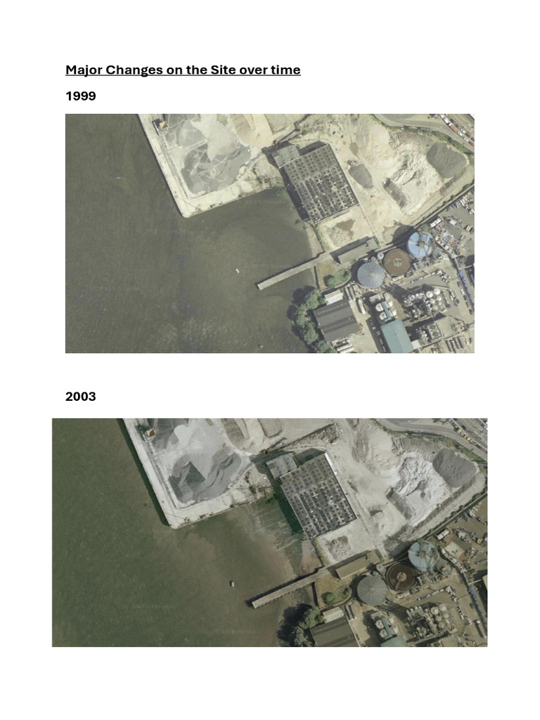 Major Changes On The Site Over Time | PDF