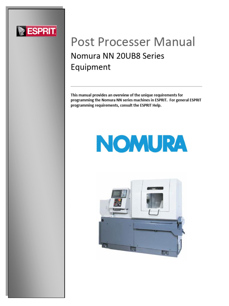 Nomura NN 20UB8 Post Processor Guide | PDF | Computer Engineering ...