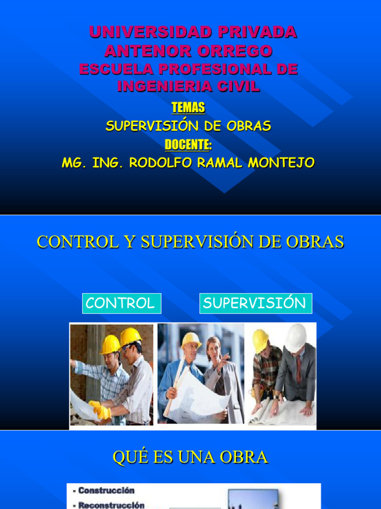 Control y Supervisión de Obras | PDF