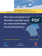 Planul Comun de Actiune in Vederea Dezvoltarii Capacitatii Societatii Civile Din Arealul Transfrontalier Dorohoi - Edinet - Briceni