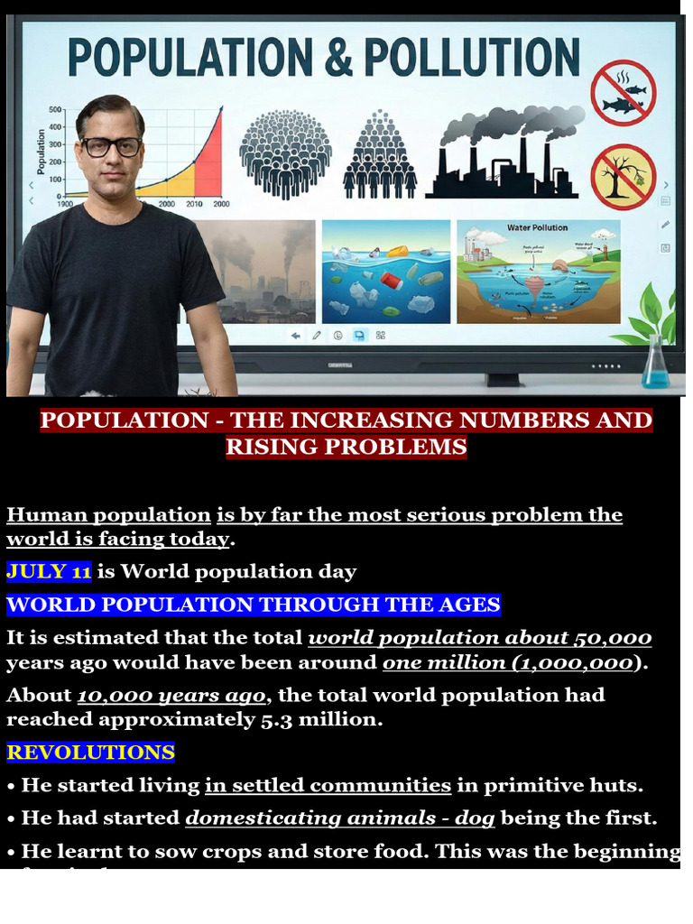 Global Population Growth Challenges | PDF | Waste | Particulates