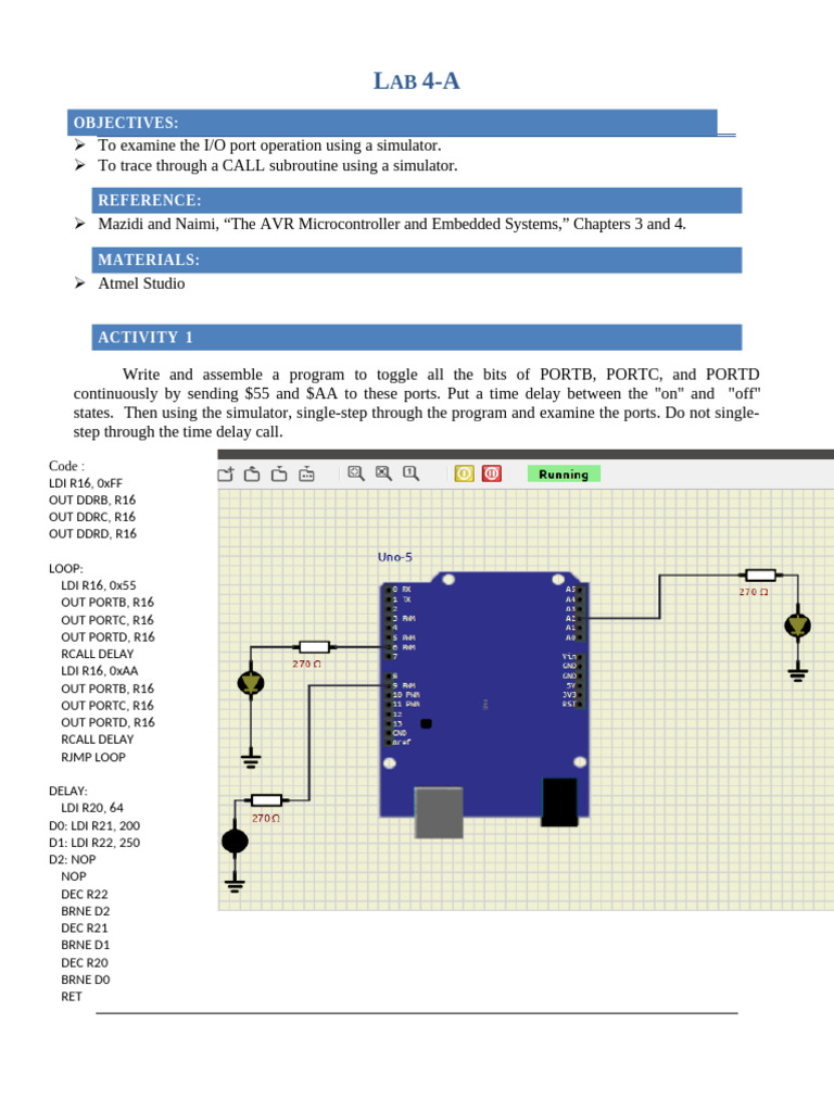 LAB-7 Ch4a - simulatingIO | PDF | Integrated Circuit | Classes Of Computers