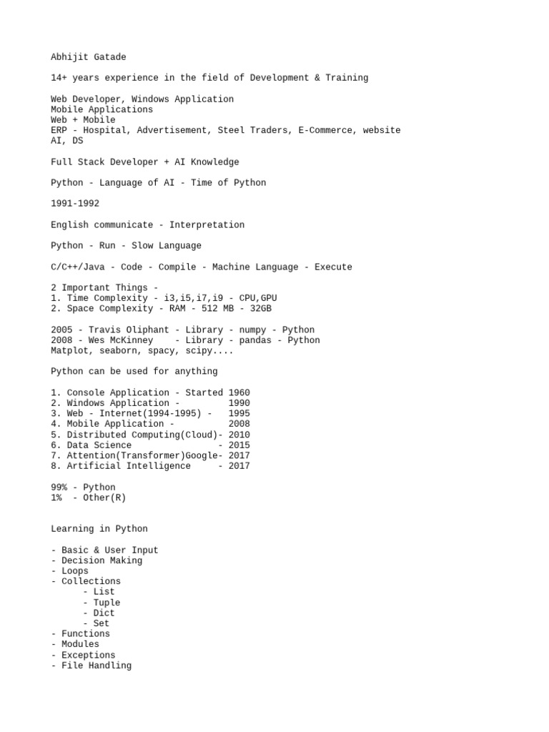 Python Programming Basics and Applications | PDF | Python (Programming ...