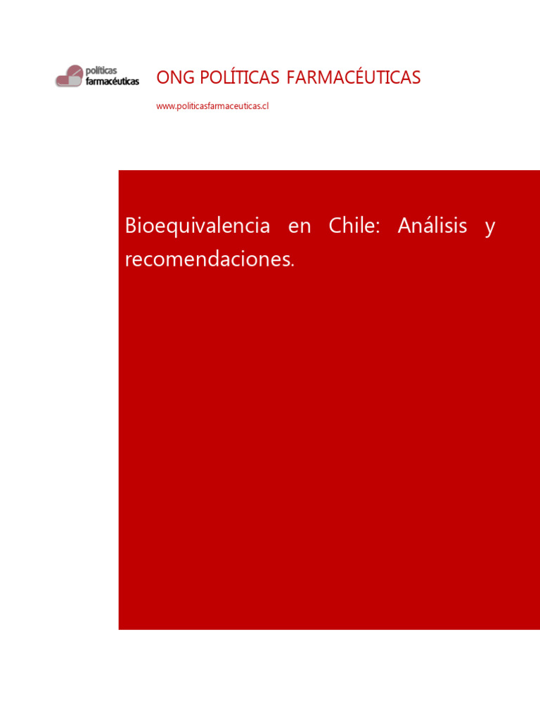 ONG POLÍTICAS FARMACÉUTICAS ESTUDIO BIOEQ ENERO 2014 v2 | PDF ...