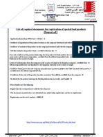 Registration of Special Food Products