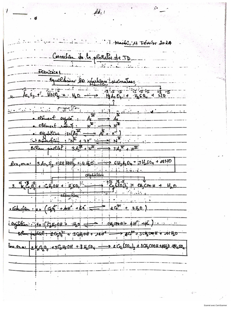 Corrigé TD Electrochimie M1C Exo 1 À 4 | PDF