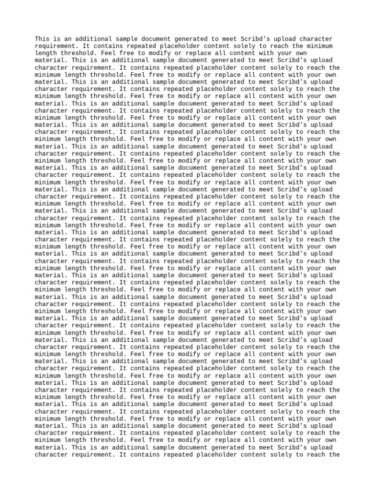 Sample Document for Scribd Upload | PDF | Scribd