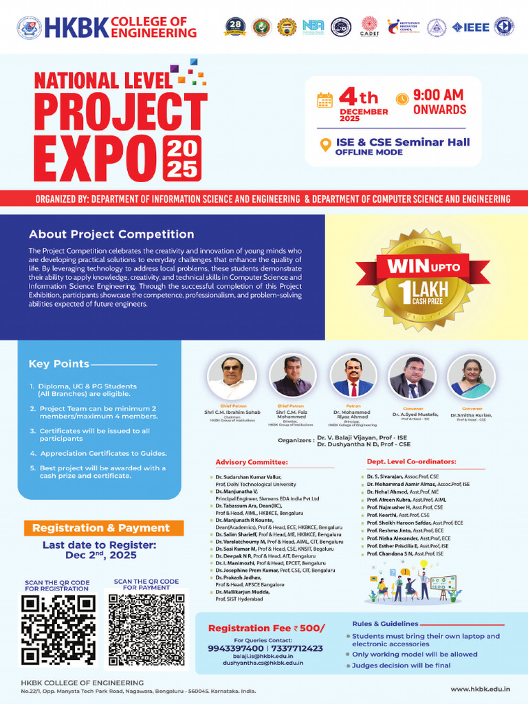 HKBKCE National Level Expo Poster - Compressed | PDF