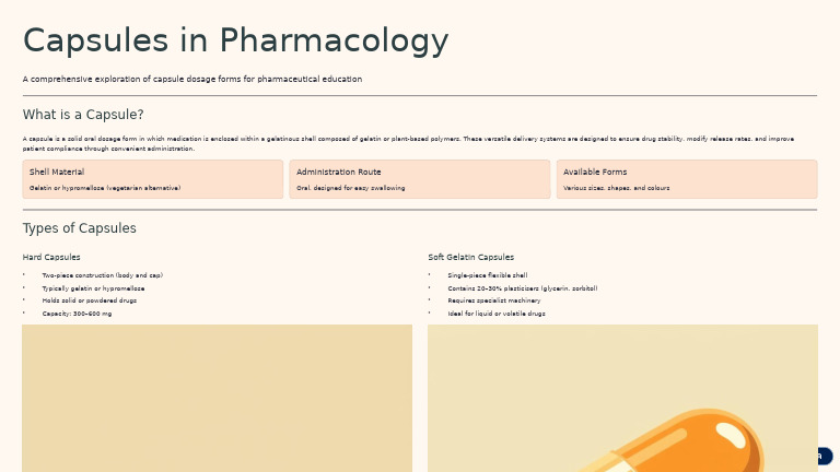 Capsules in Pharmacology | PDF