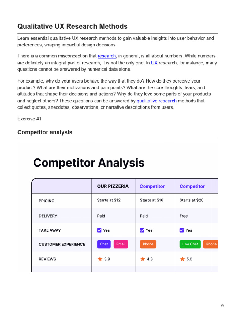 Qualitative UX Research Techniques | PDF | Usability | Qualitative Research