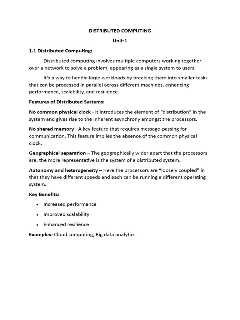 Understanding Distributed Computing Systems | PDF | Distributed ...