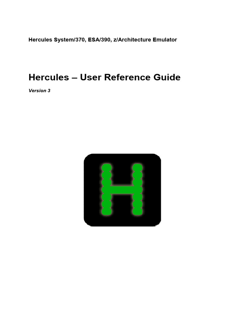 Hercules Emulator User Guide | PDF | Central Processing Unit | Booting