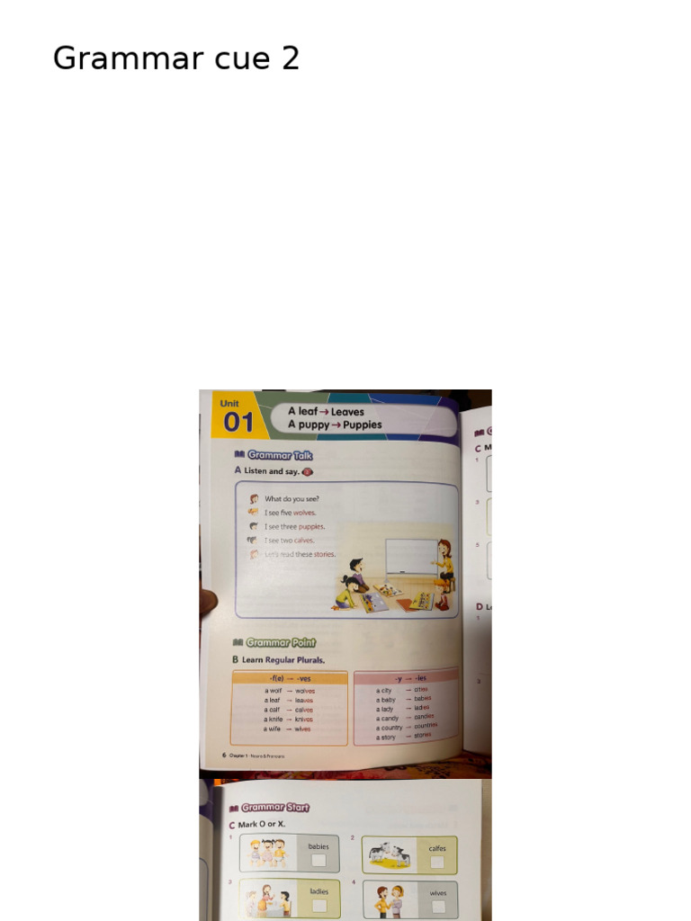 Grammar Cue 2 | PDF