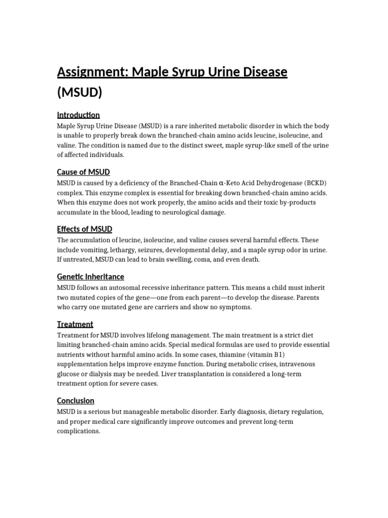 MSUD Assignment | PDF