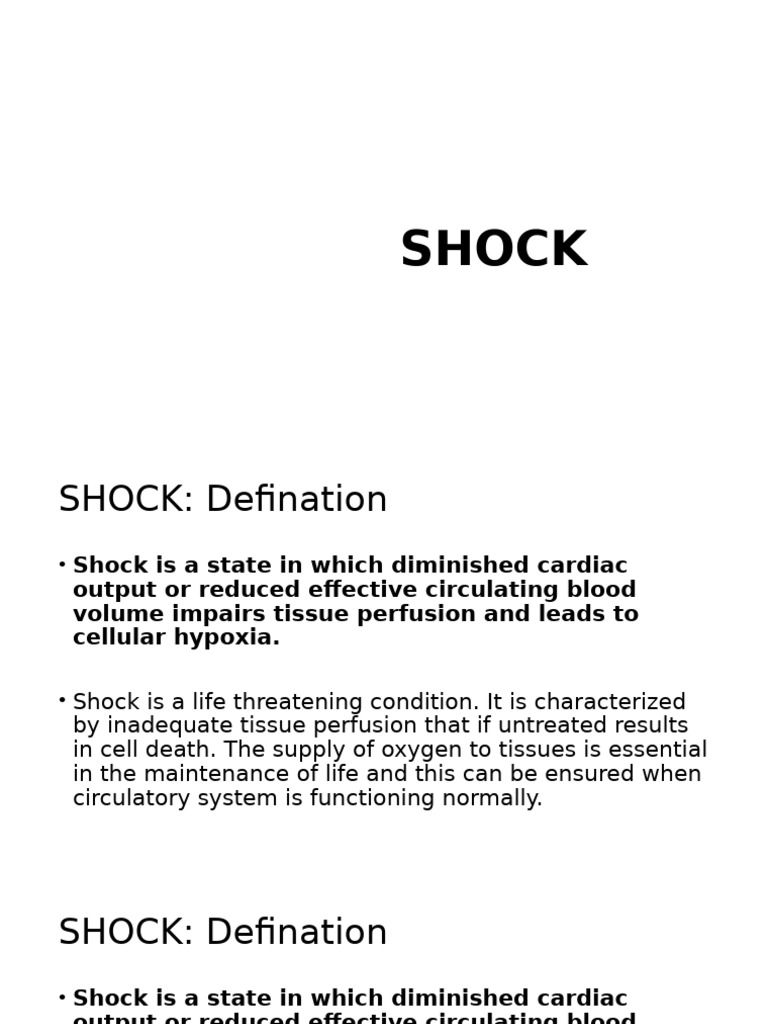 Shock | PDF | Shock (Circulatory) | Heart