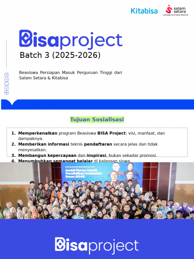 Beasiswa BISA Project 2025-2026 | PDF