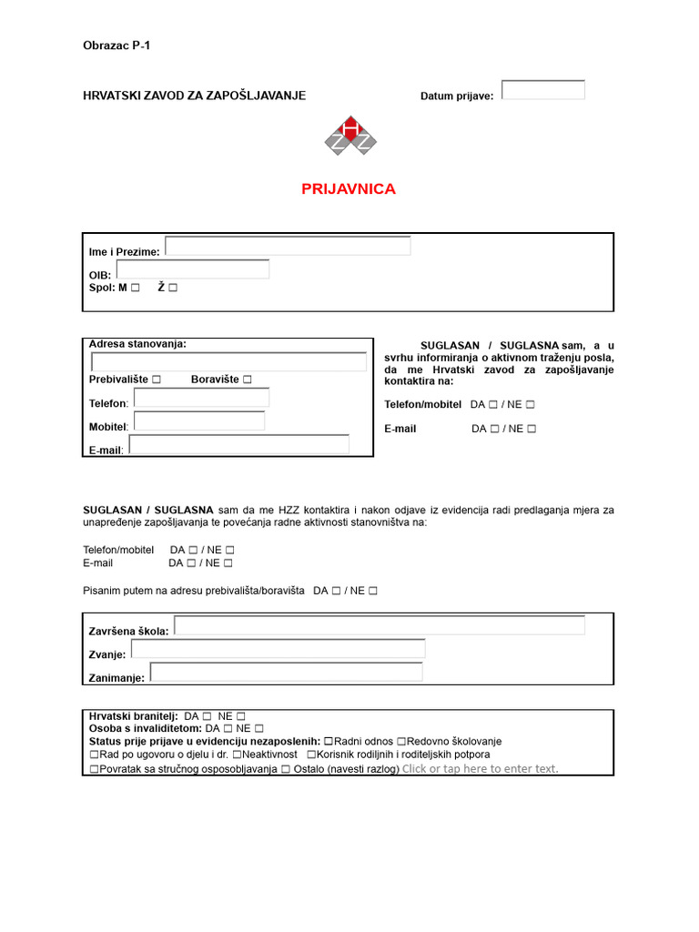 HZZ-Prijavnica-2025 251125 162501 | PDF