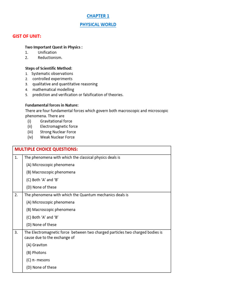 Physics Fundamentals and Measurements Guide | PDF | Significant Figures ...