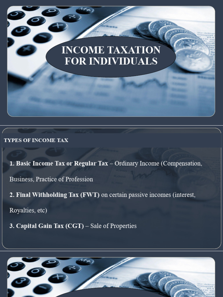 Income Taxation Guide for Individuals | PDF | Capital Gains Tax | Taxes