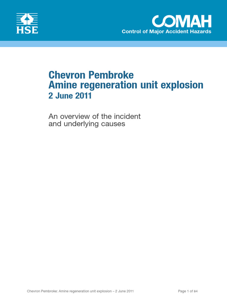 Chevron Pembroke Explosion Report 2011 | PDF | Liquefied Petroleum Gas ...