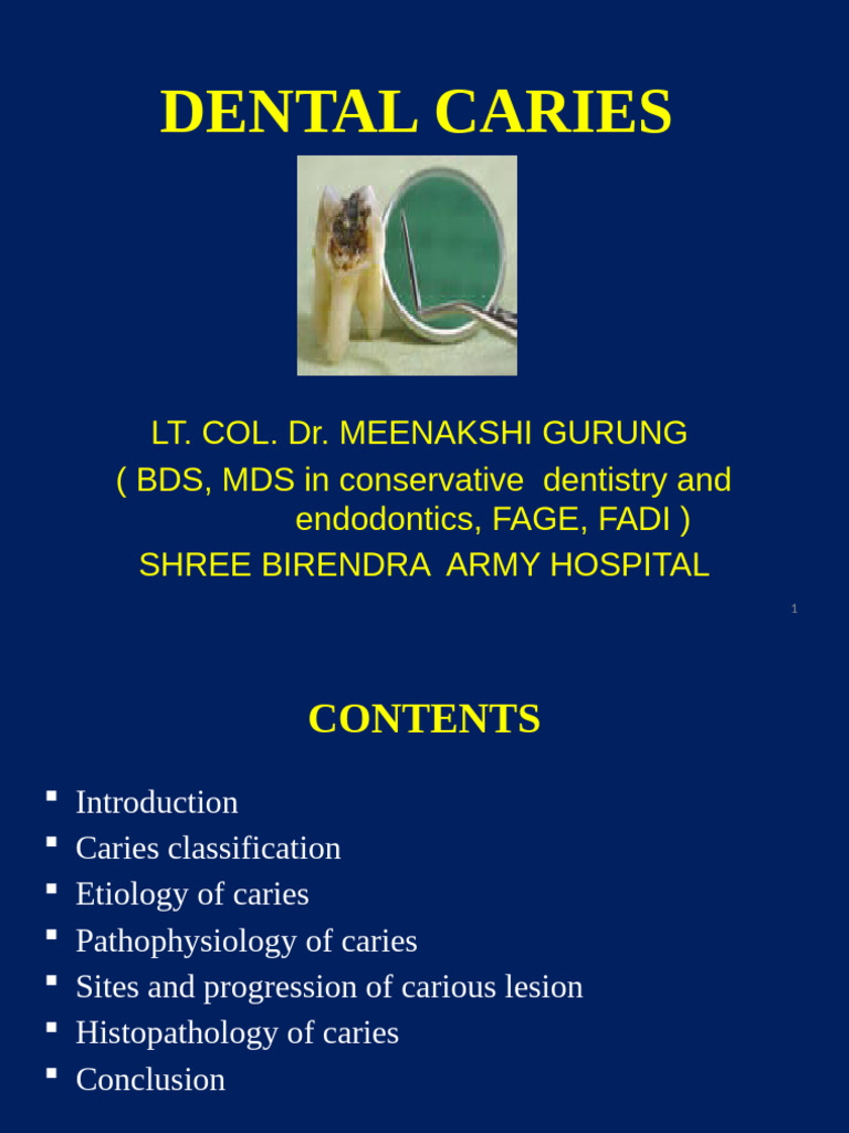 Meenakshi-Dental Caries - Edited | PDF | Tooth Enamel | Dentin