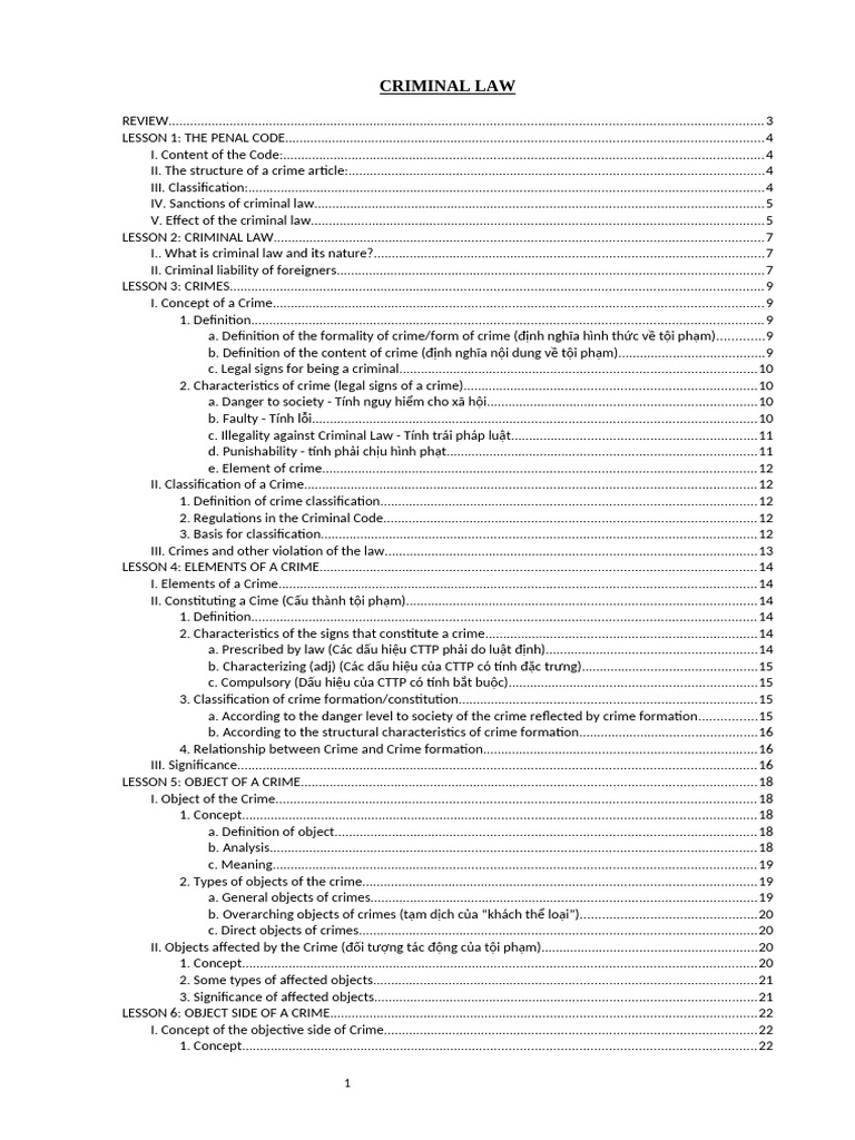 Overview of Criminal Law Concepts | PDF | Crimes | Crime & Violence