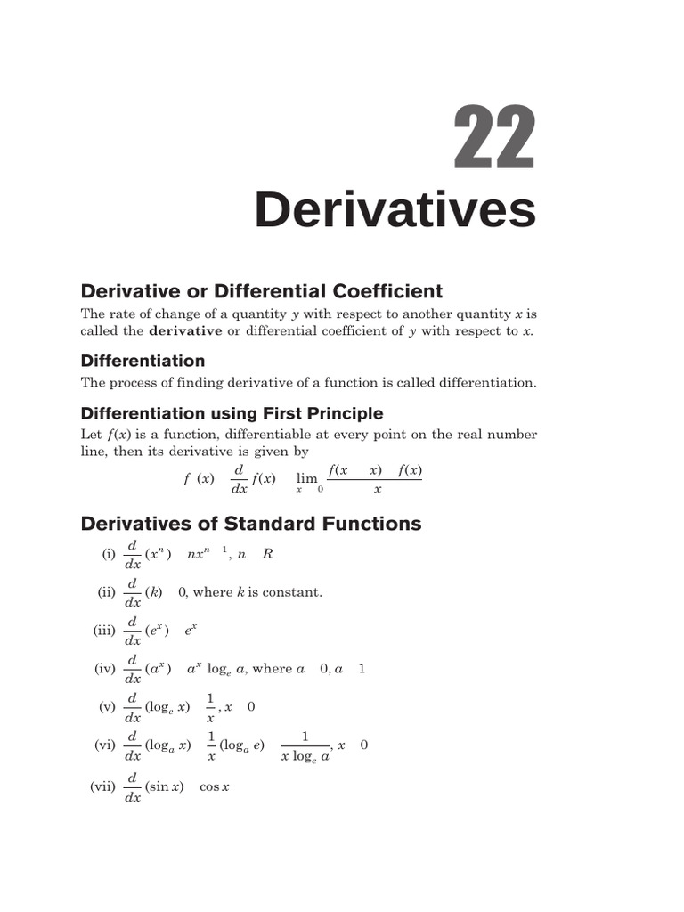 Derivatives | PDF | Tangent | Derivative