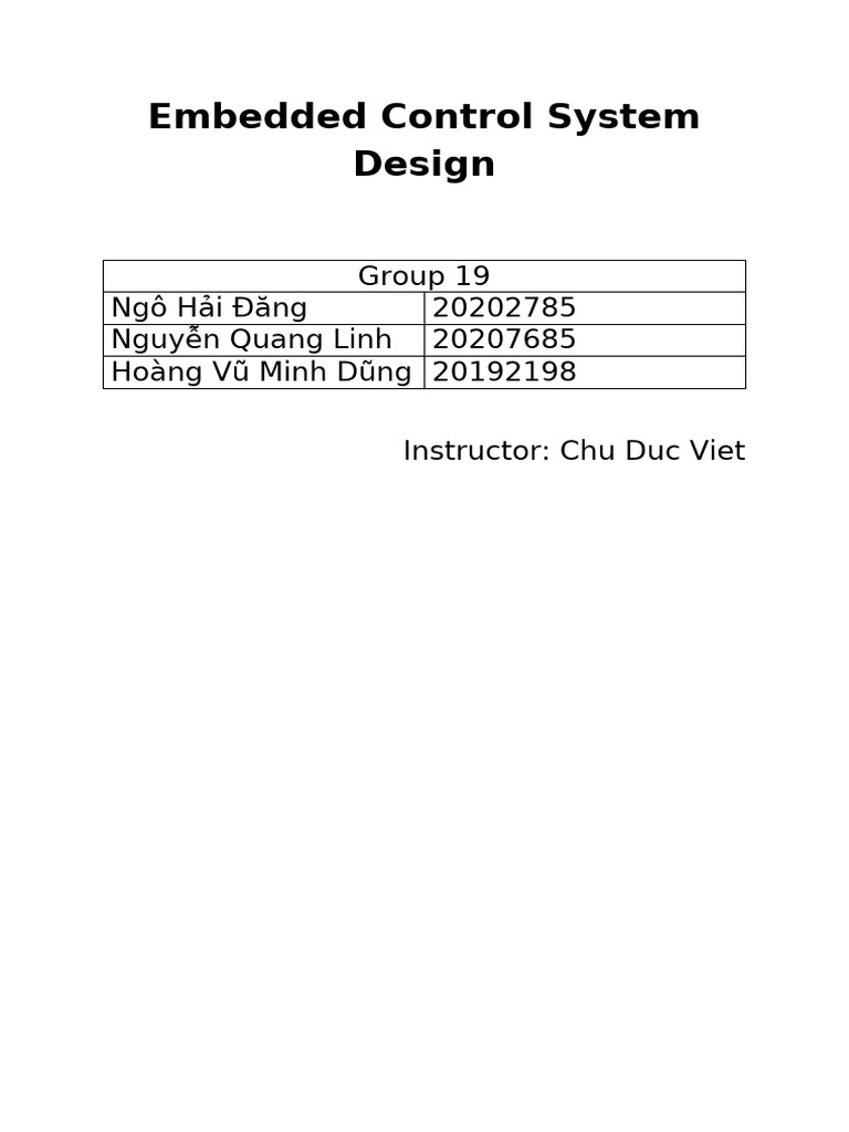 Embedded Control System Design | PDF | Analog To Digital Converter ...