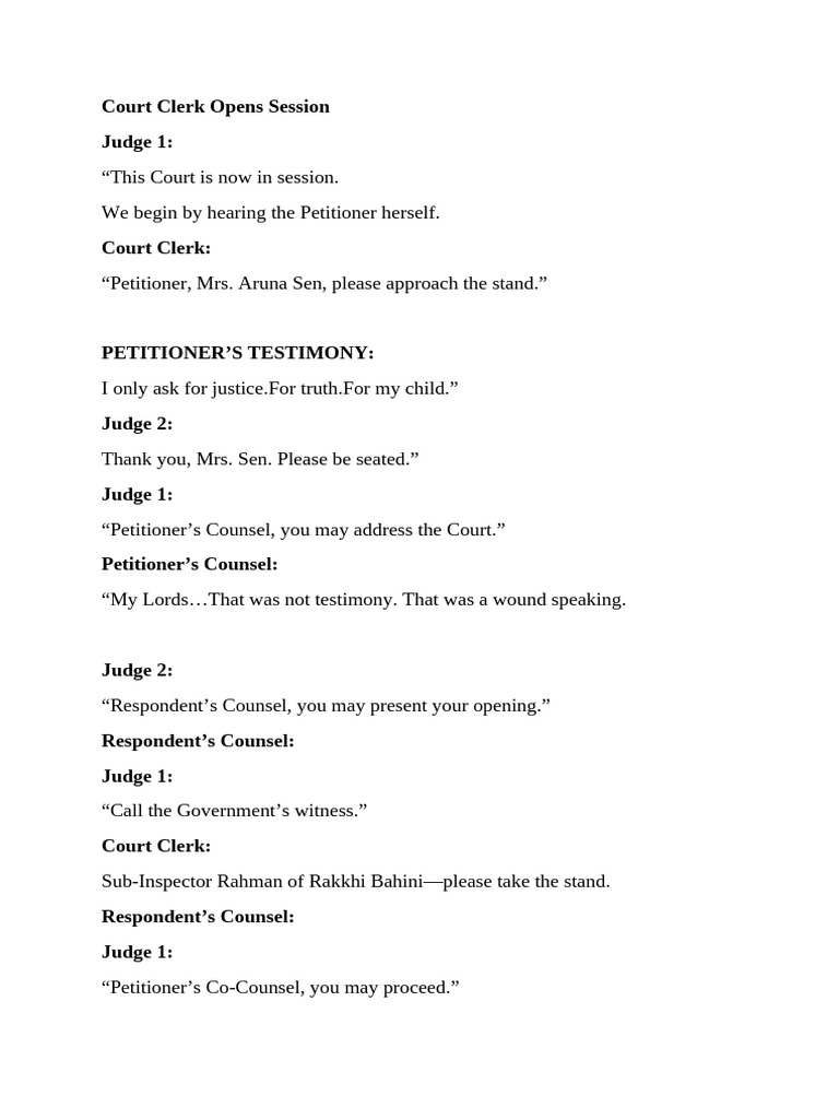 CrPC Mock Trial Script | PDF