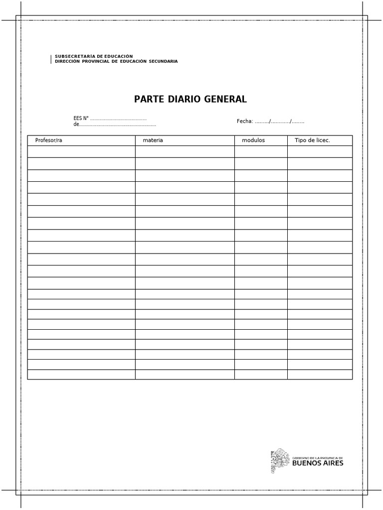 1.2 Parte Diario General | PDF