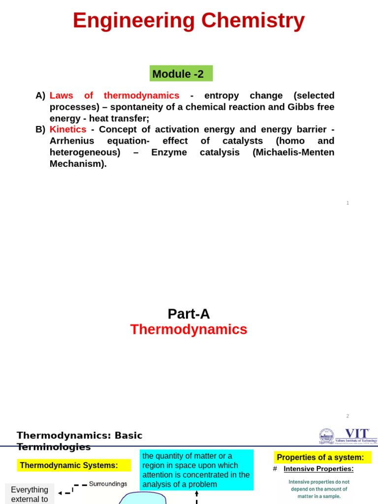 Thermodynamics and Kinetics in Chemistry | PDF | Entropy | Heat