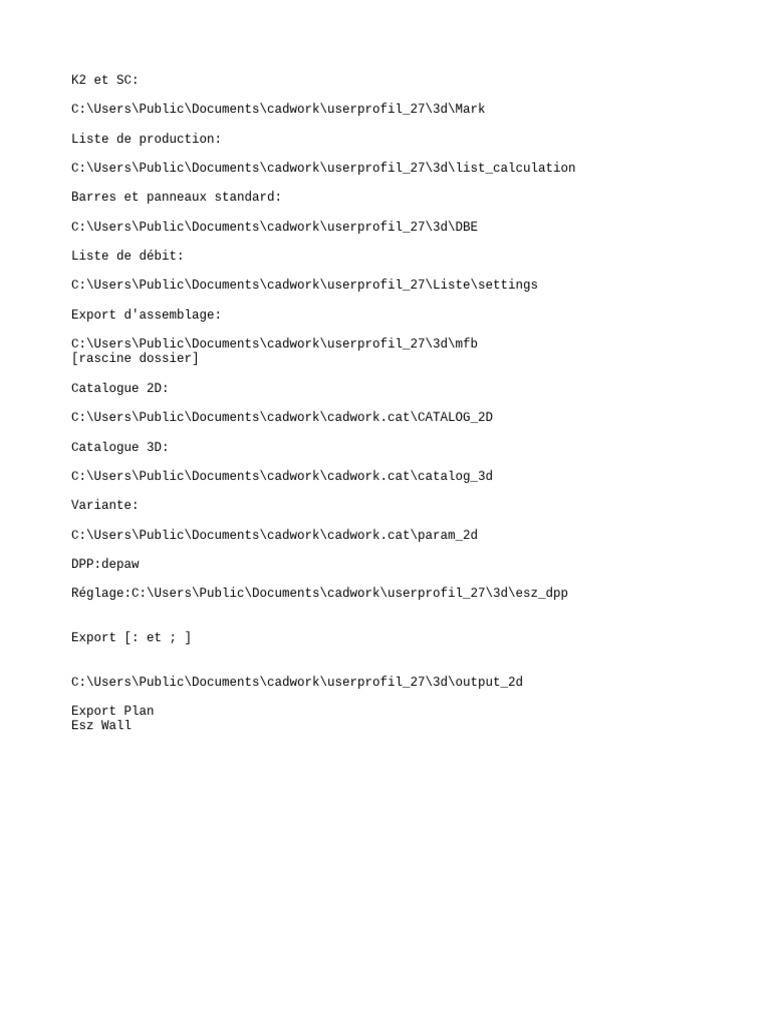 Cadwork File Structure Overview | PDF