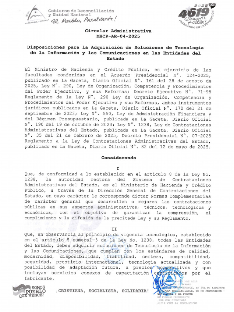 Circular Adm Adquisicion de Soluciones de Tecnologia | PDF