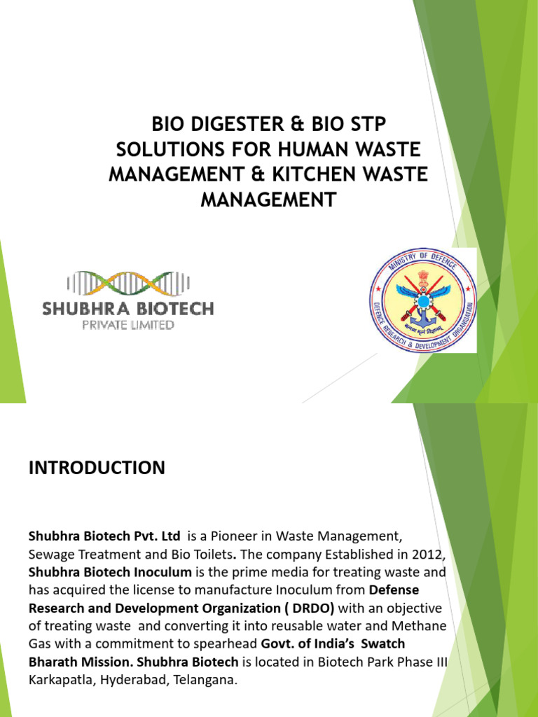 Bio Digester & STP Solutions Overview | PDF | Anaerobic Digestion ...
