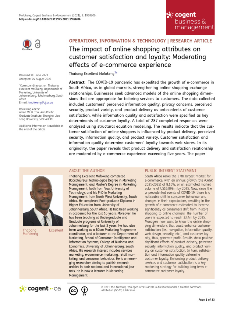The Impact of Online Shopping Attributes On Custom | PDF | Online ...