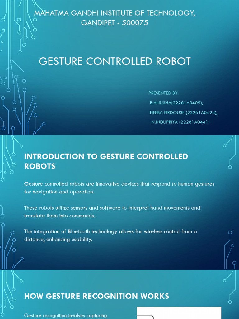 Gesture Controlled Robot (1) PPT | PDF | Bluetooth | Robot