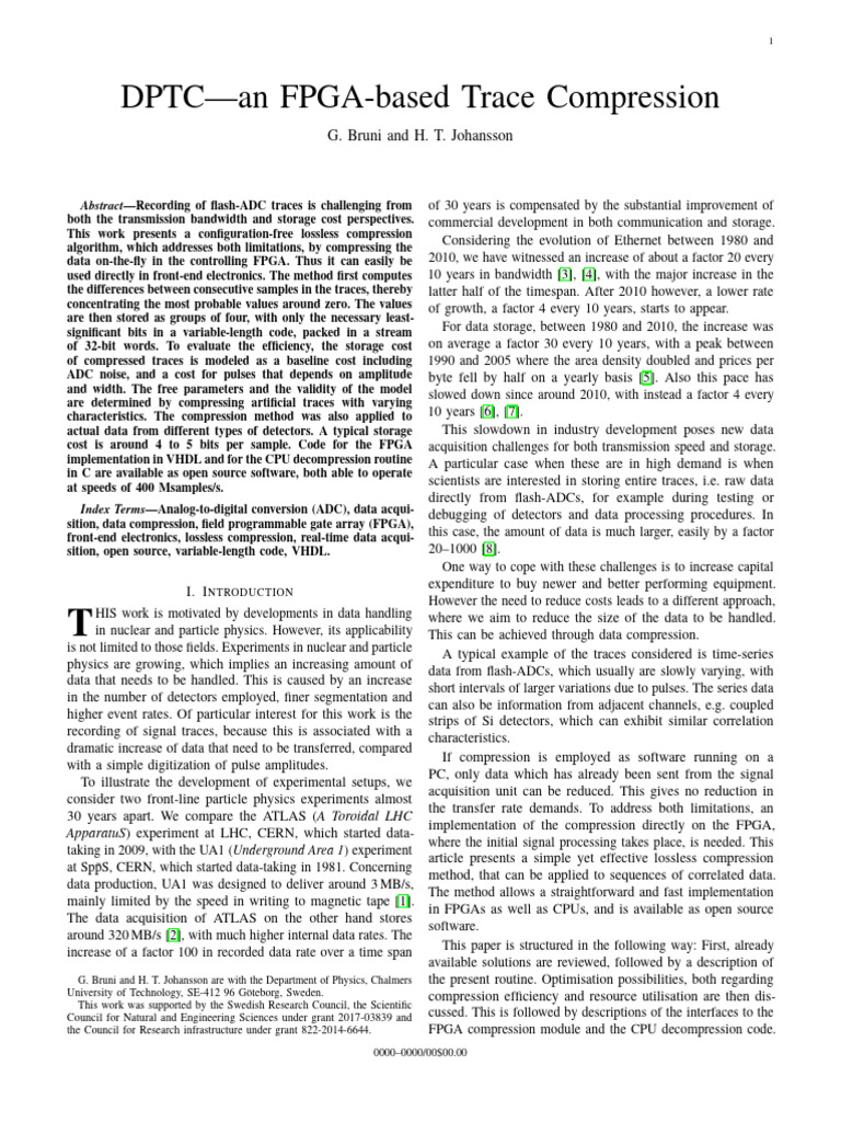 FPGA-Based Lossless Data Compression | PDF | Data Compression | Field ...