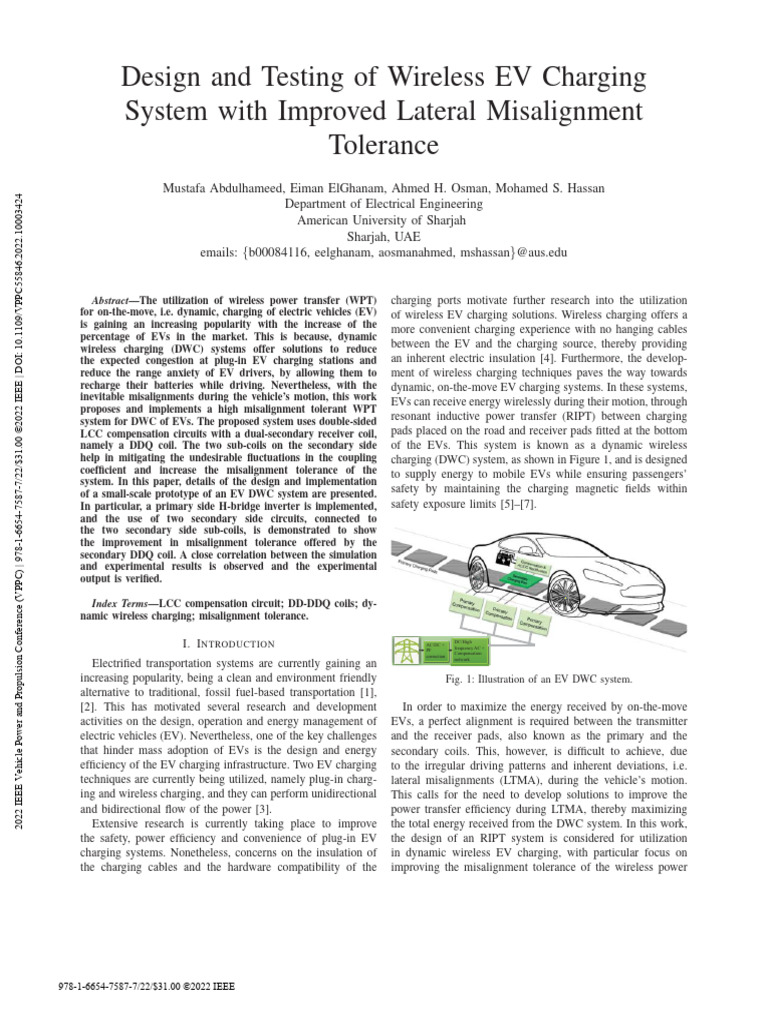 Wireless EV Charging with Misalignment Tolerance | PDF | Power Inverter ...
