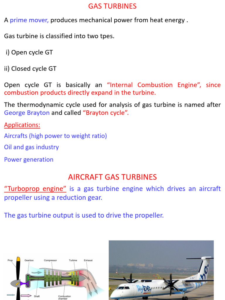 Overview of Gas Turbines and Types | PDF | Gas Turbine | Engines