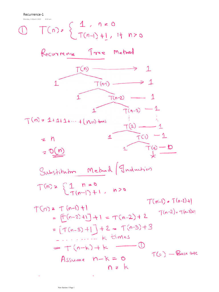 Recurrence-1 Document Overview | PDF