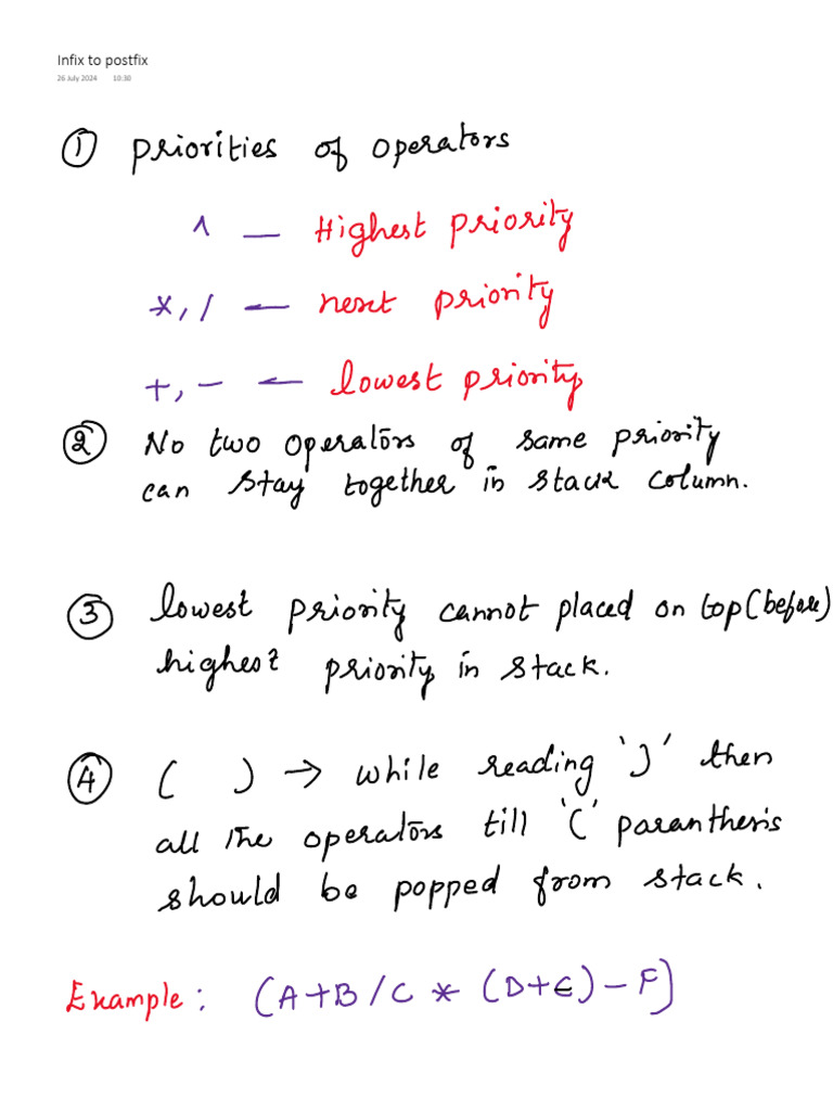 Infix To Postfix | PDF