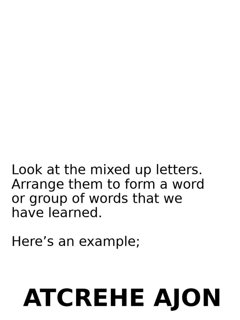 Word Scramble and Grammar Activities | PDF