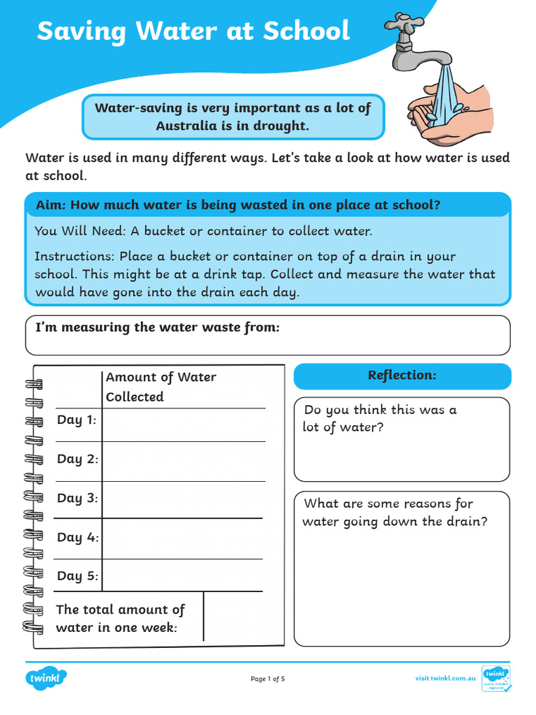 Water Conservation Activities for Schools | PDF