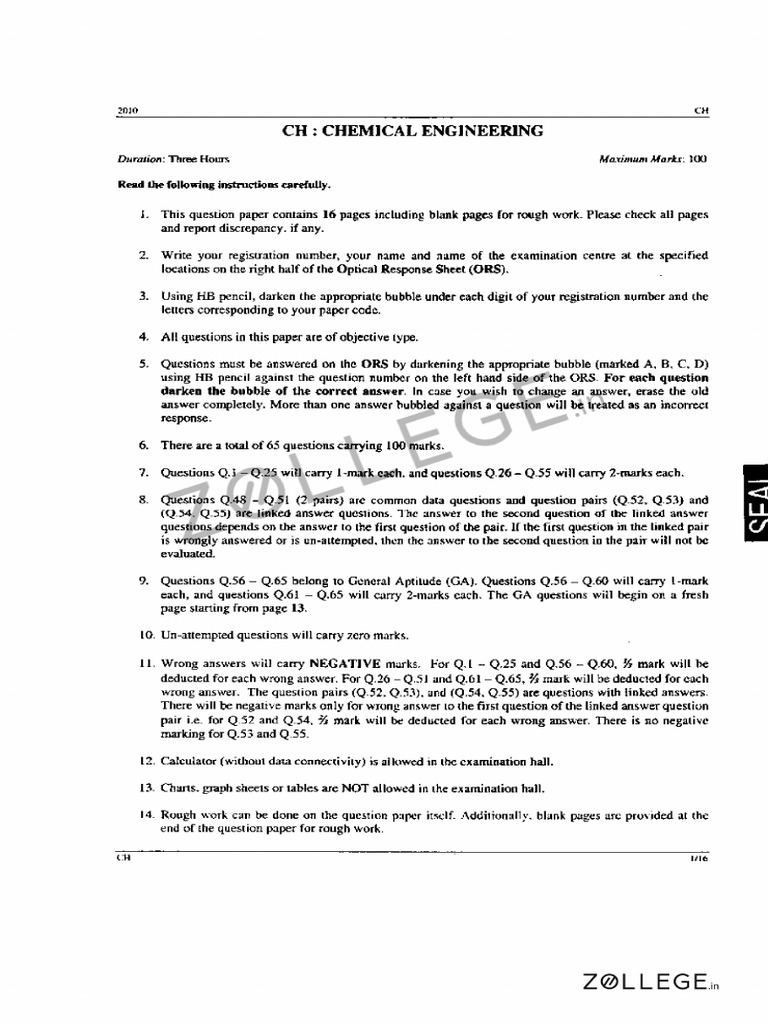 Gate 2010 | PDF