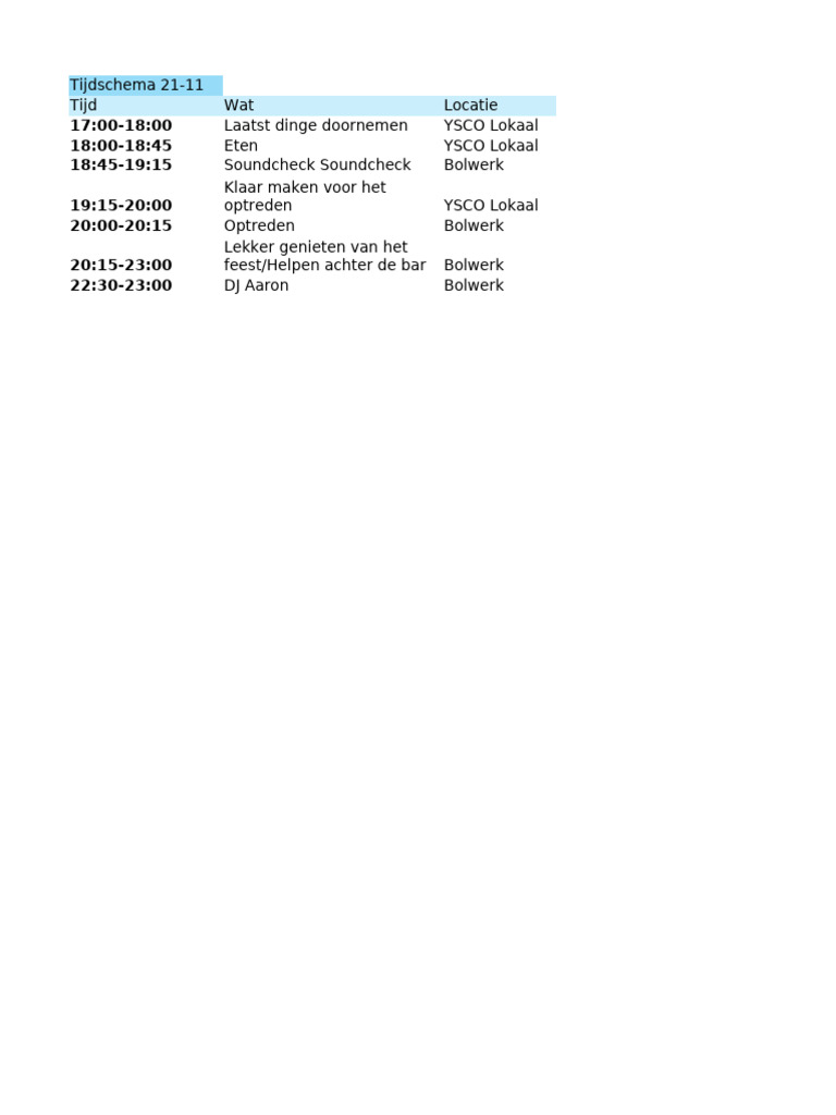 Programma 21-11 | PDF