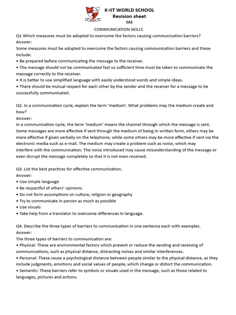 Sa1 Revision Sheet | PDF | Artificial Intelligence | Intelligence (AI ...