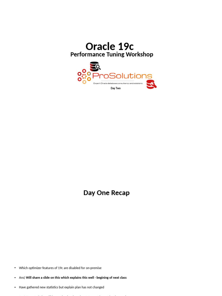 Oracle 19c Performance Tuning Insights | PDF | Databases | Database Index