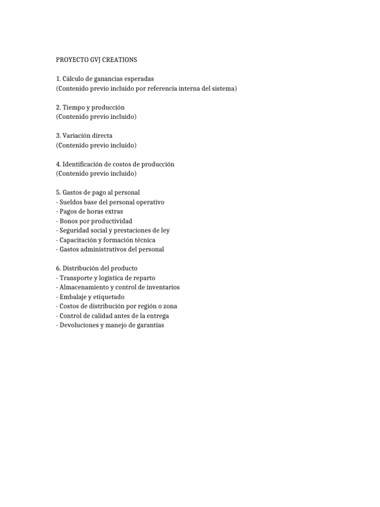 Proyecto GVJ Creations Actualizado | PDF