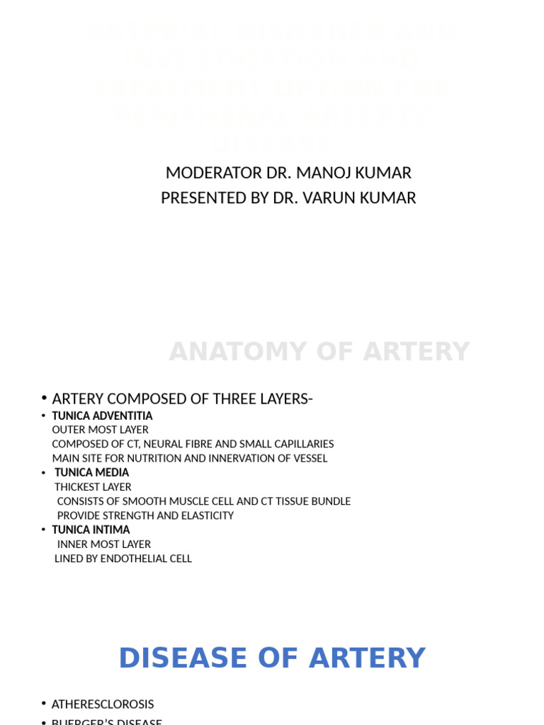 Arterial Disorder | PDF | Artery | Ischemia