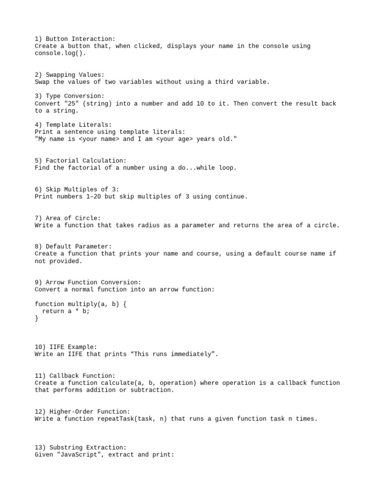 JavaScript Coding Challenges Guide | PDF